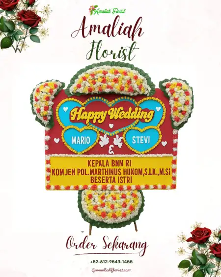 Papan Bunga Pernikahan Narimbang